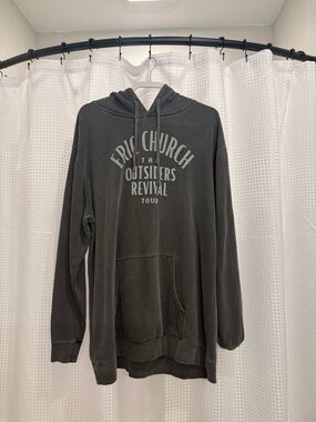 Eric Church RVCA Charcoal Gray The Outsiders Revival Tour Pullover Hoodie